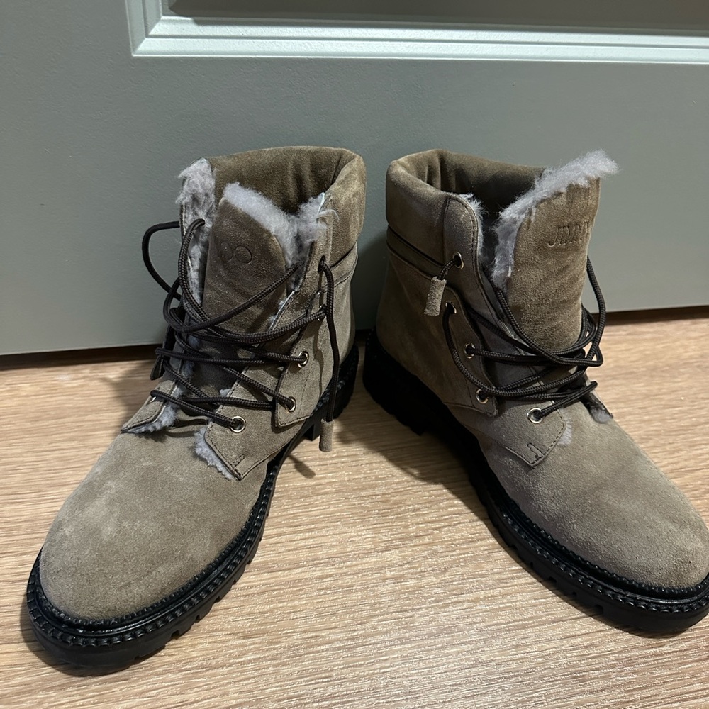 Jimmy choo boots with fur size 7